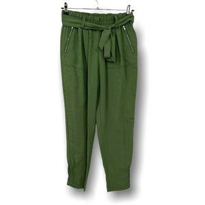 Sundance green  elastic waist full length Tencel pant with zipper pockets size 2